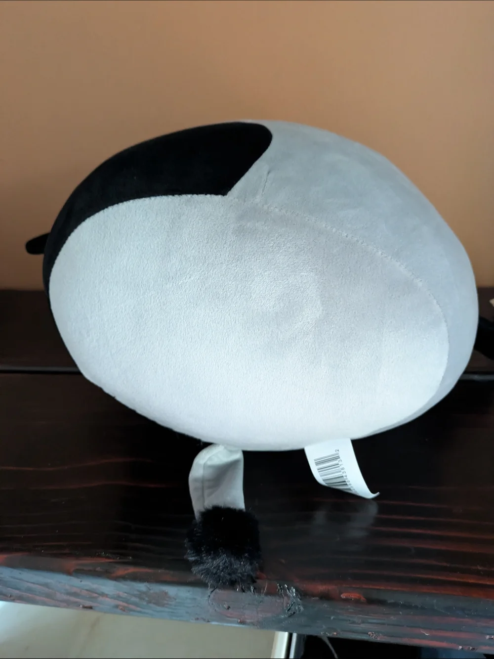 Squishmellow Gray and Black Plush Cow Bat Decorative Pillow - Soft Home Accent